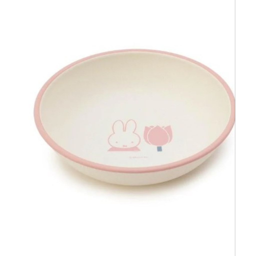 Dick Bruna Miffy Round Plate, Small, Strawberry & Tulip