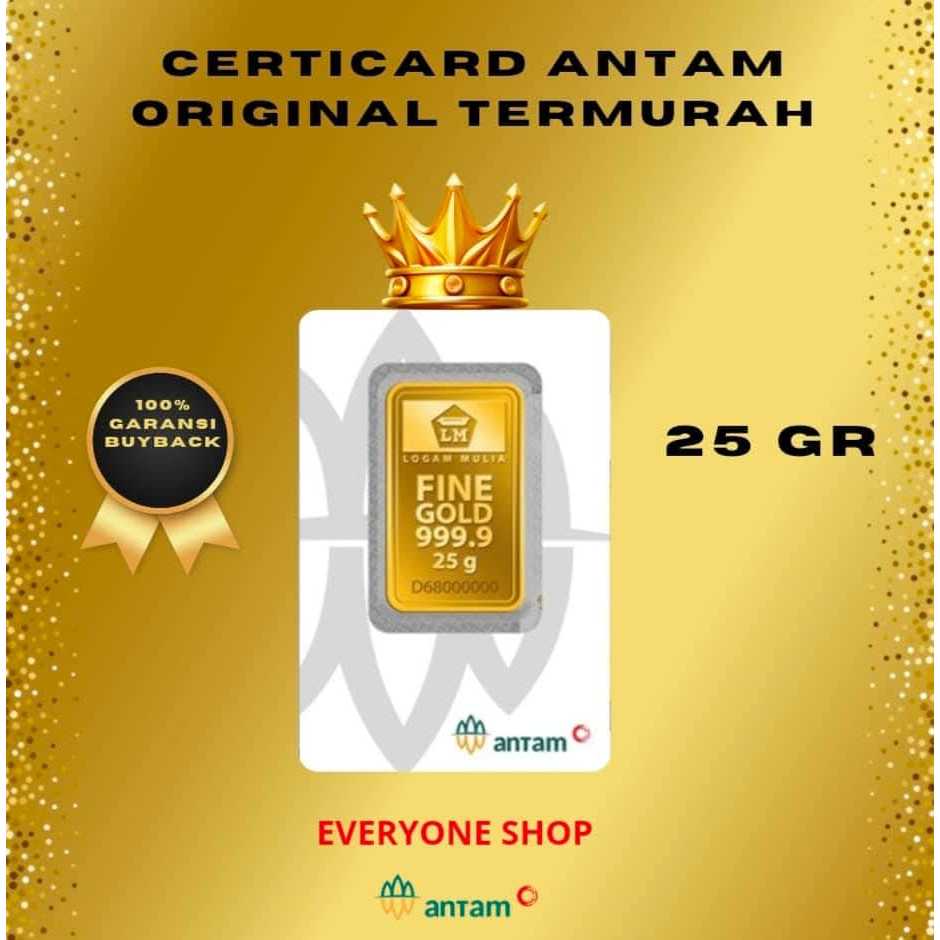 LOGAM MULIA EMAS ANTAM 25 GRAM