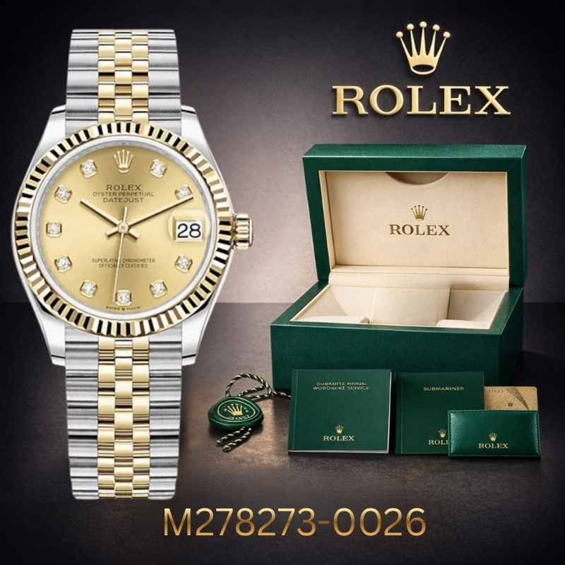 [100% Asli]Rolex Jam Tangan Wanita Rolex Penjelajah Jam tangan M278273-0026 Automatic 18K Gold 31mm 
