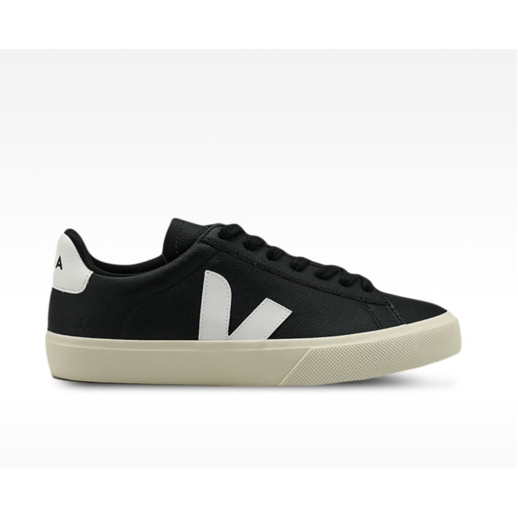 Veja Campo Chromefree Black / White Original Shoes / Sepatu