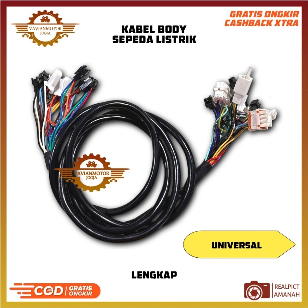 Kabel Body Sepeda Listrik Exotic Pacific Goda Faraday Original Kualitas Terbaik Bisa Untuk Pengganti