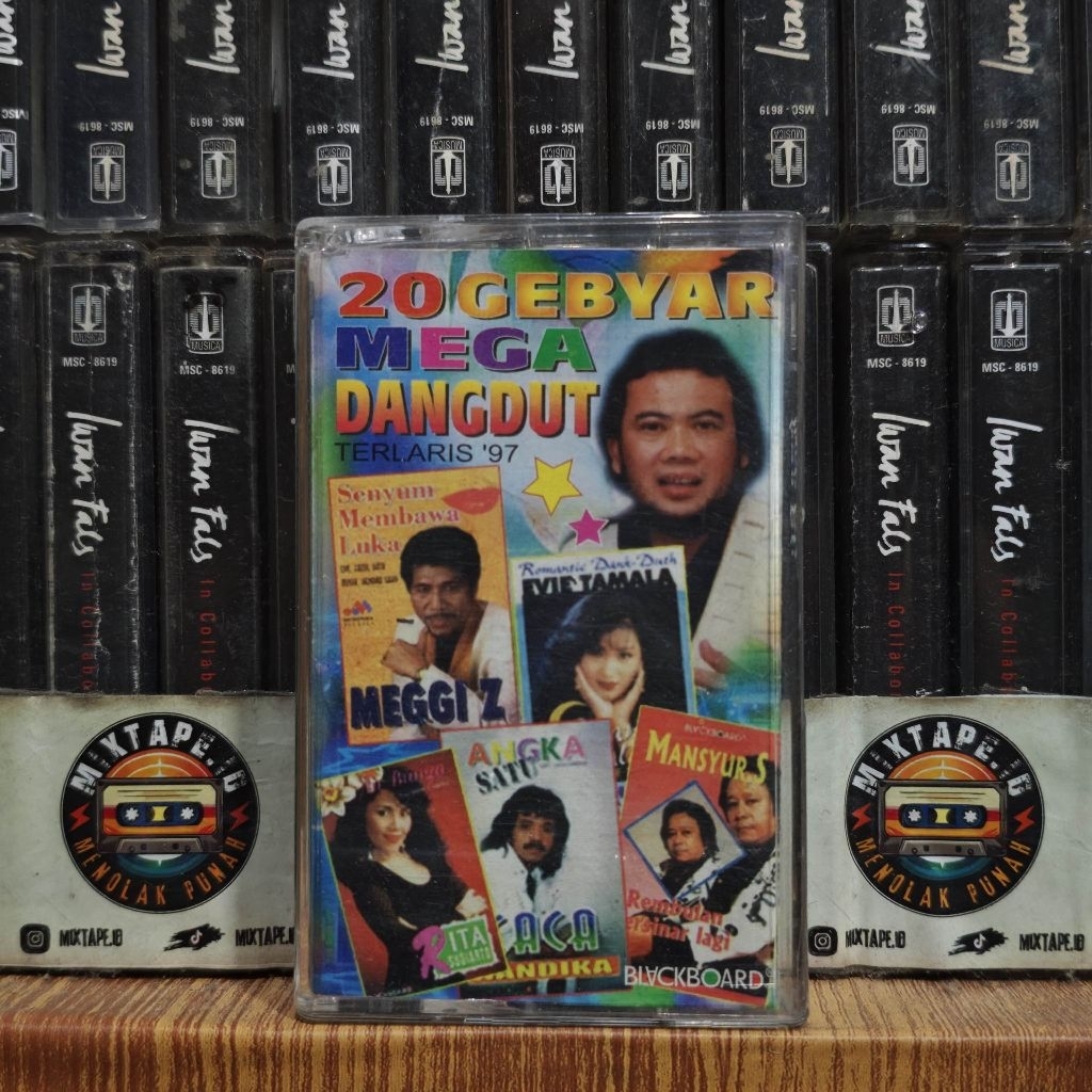 Kaset - 20 Gebyar Mega Dangdut Terlaris 97 - Kompilasi Indonesia - Rhoma Irama, Meggy Z, Evie Tamala