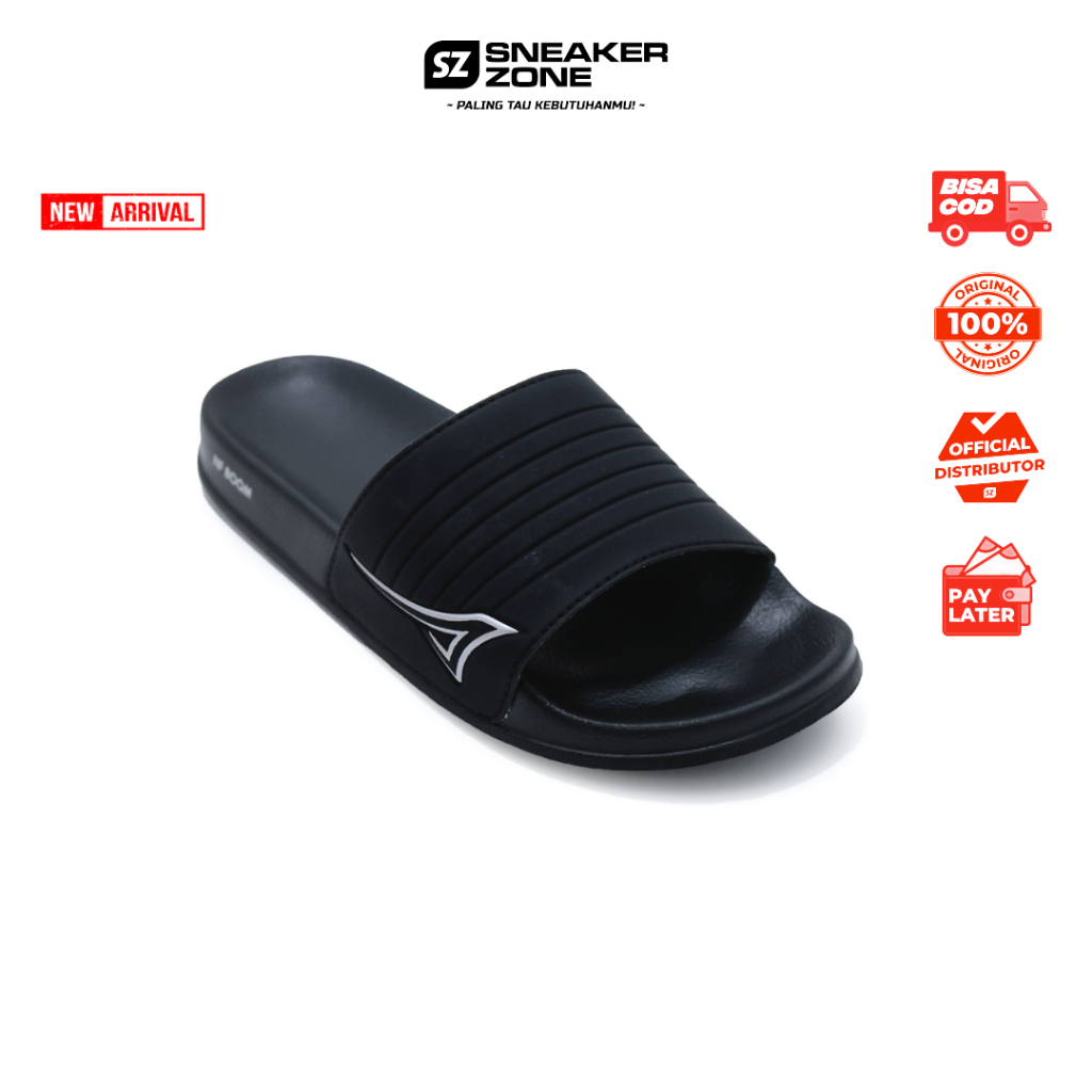 SANDAL SELOP ARDILES WALKEASE MEN - SENDAL SLOP HITAM PRIA WANITA ORIGINAL