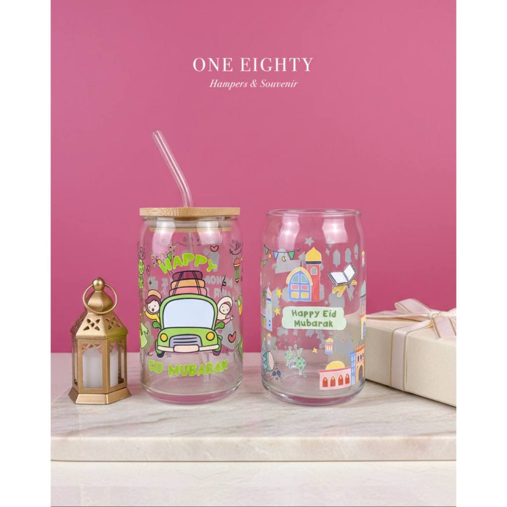 Korean Ale Lea Glass Eid Edition Gelas Kaca Korea Edisi Ramadhan Lebaran Gelas Kaca Aesthetic ada tu