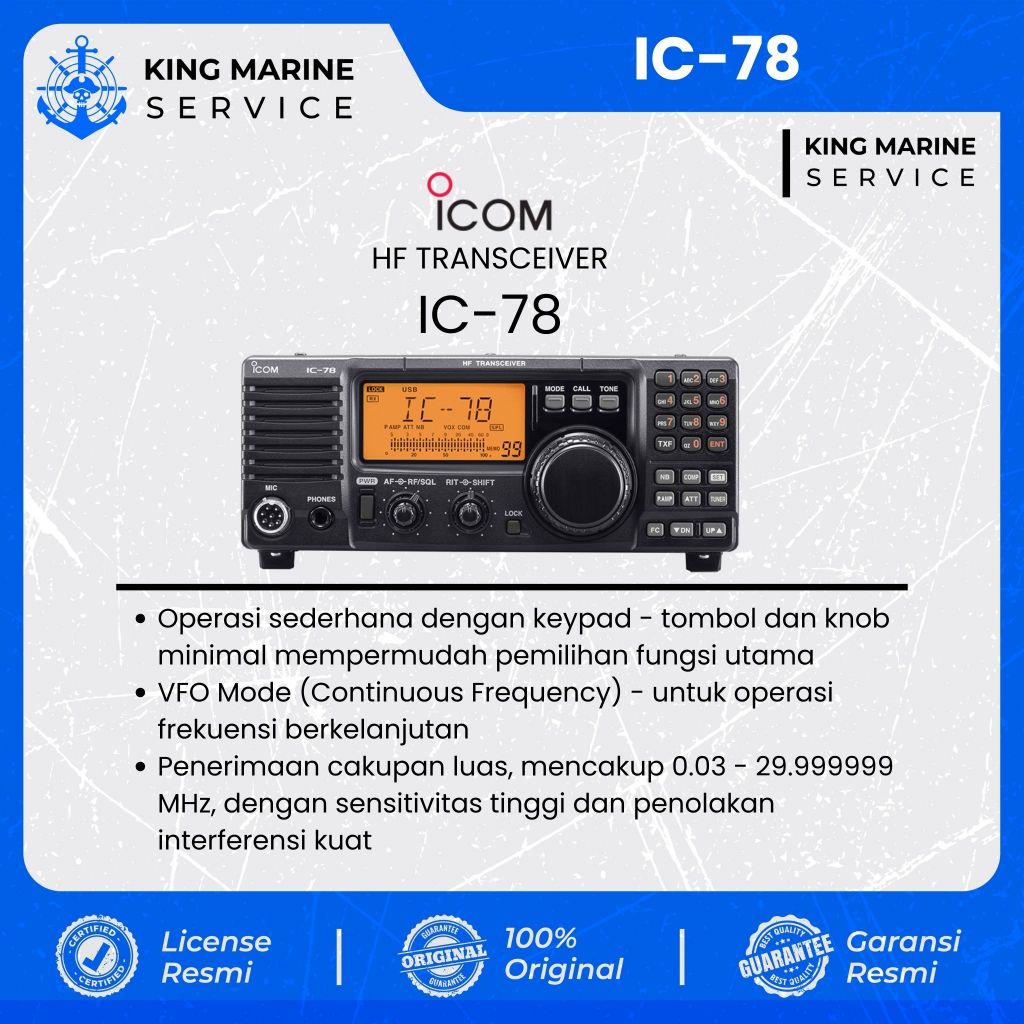 ICOM IC-78 HF TRANSCEIVER
