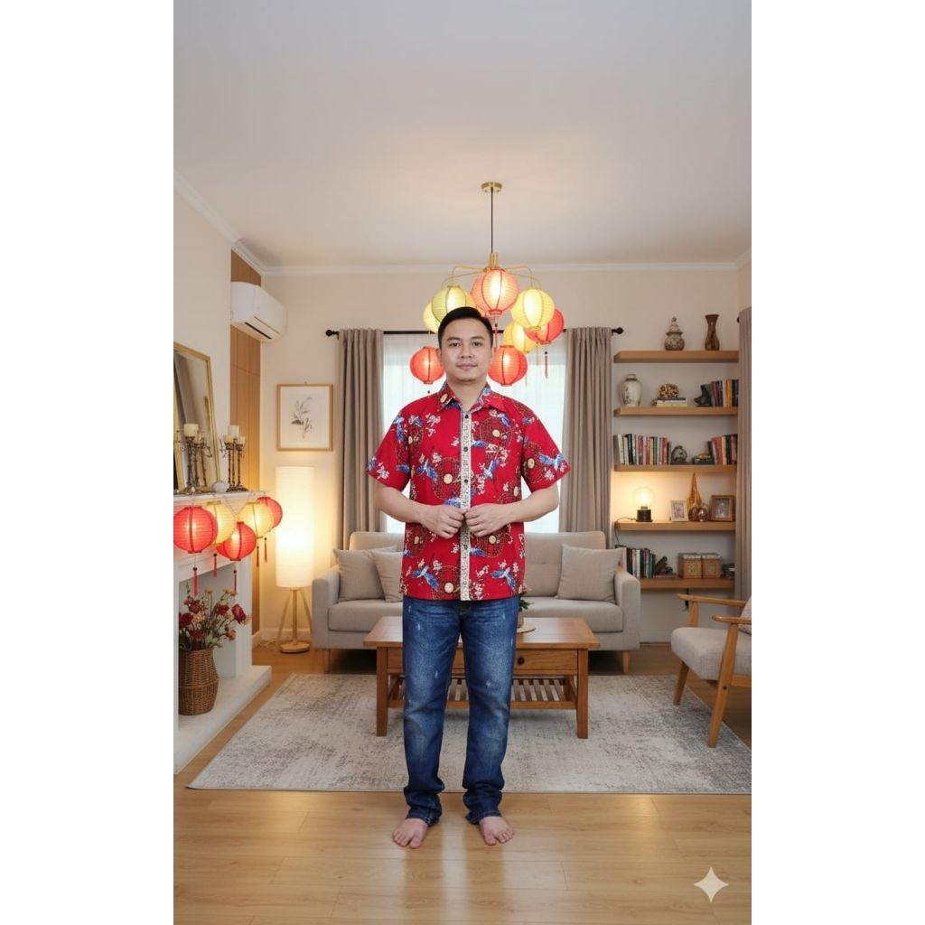 KEMEJA COWOK KHUSUS MERAH/KEMEJA COWOK MOTIF BATIK/KEMEJA COWOK MOTIF BATIK 2026/KEMEJA COWOK BUAT I