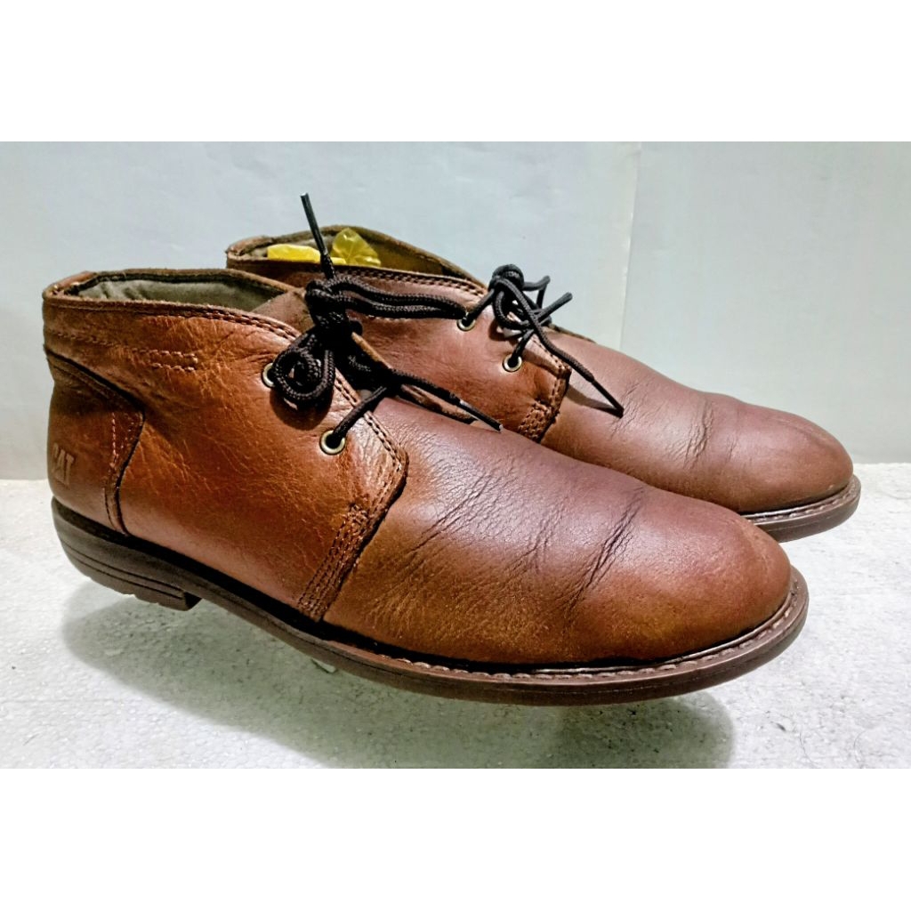 Caterpillar - Sepatu Pria Elegan Trend Keren Kekinian Casual Kulit Import Original