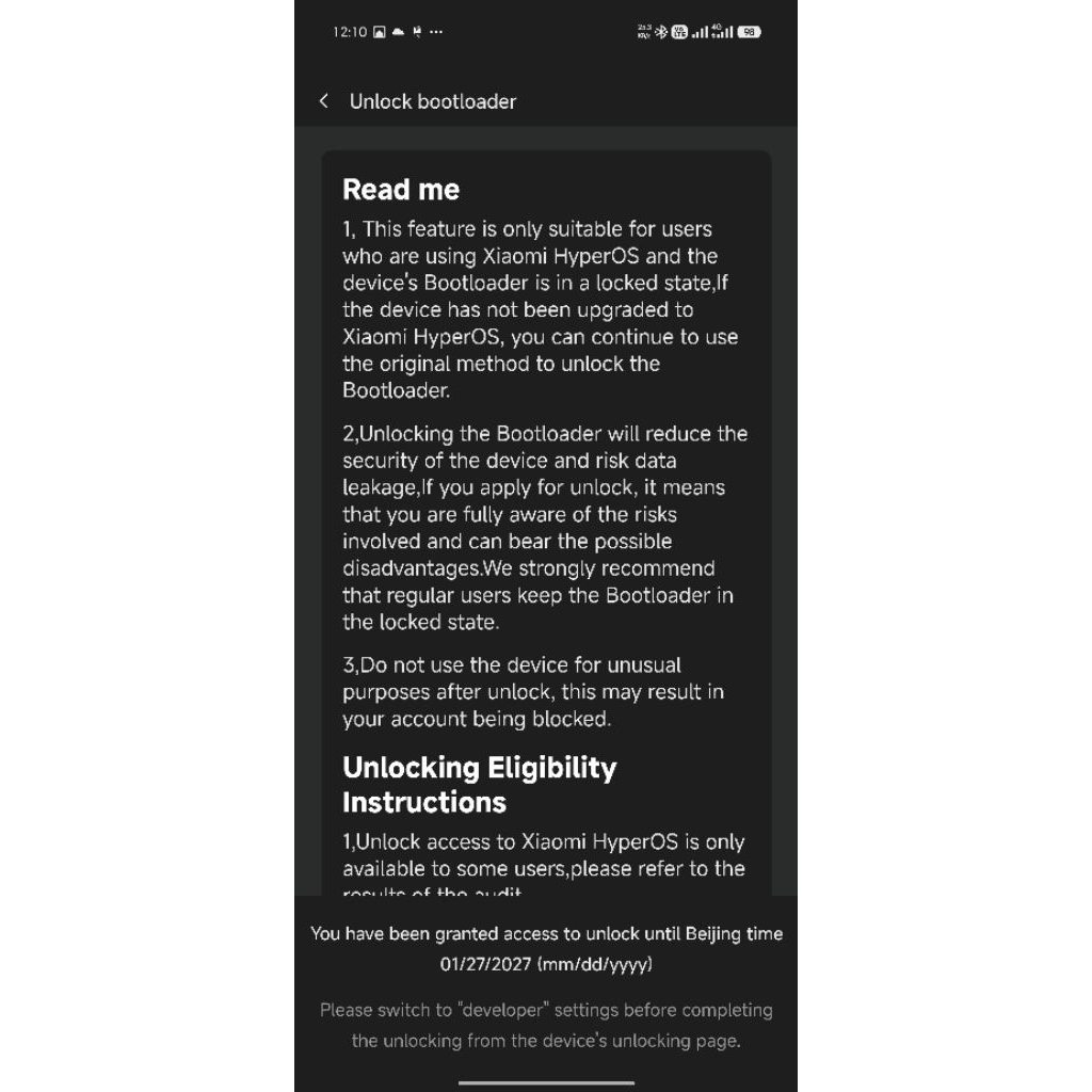 Akun Xiaomi UBL