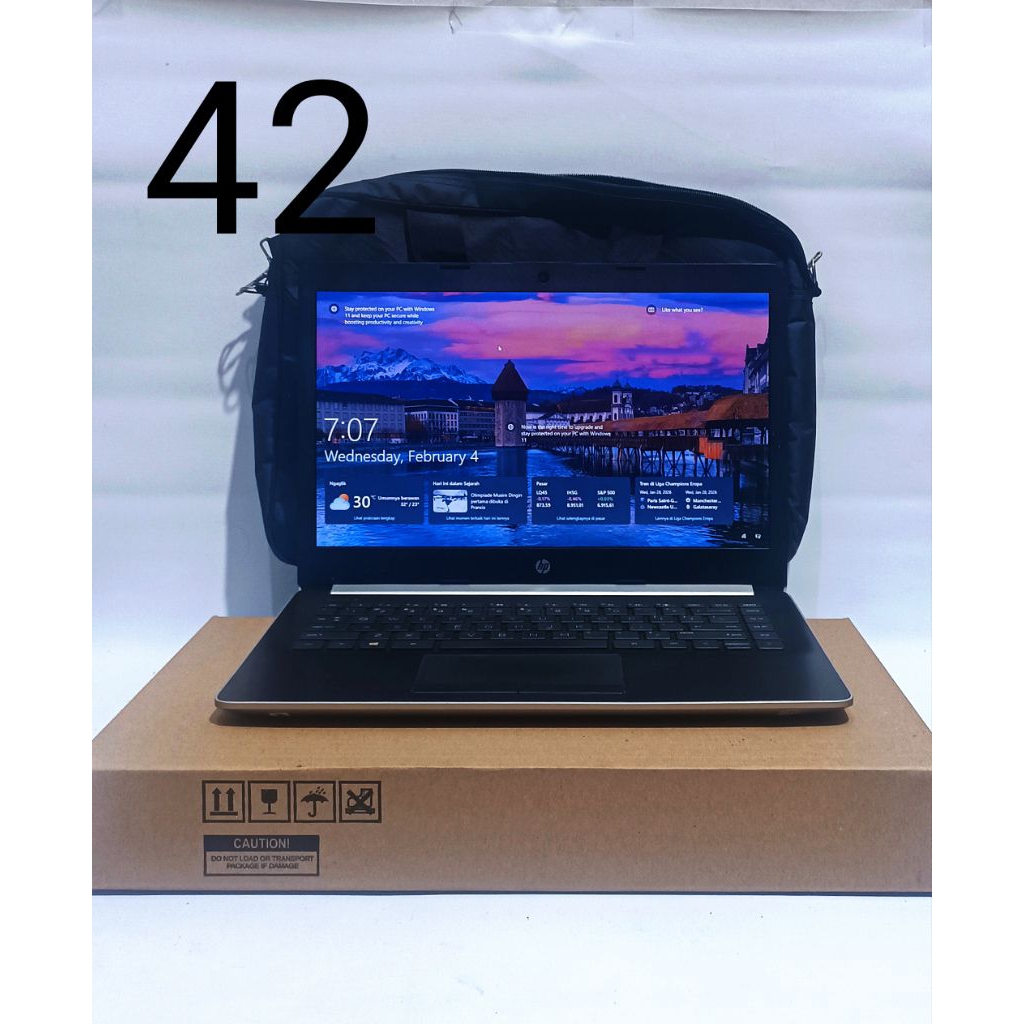 HP 14s-cm0091AU AMD A4-9125 Radeon R3 RAM 4GB SSD 128GB Led14" Baterai 3.5 jam