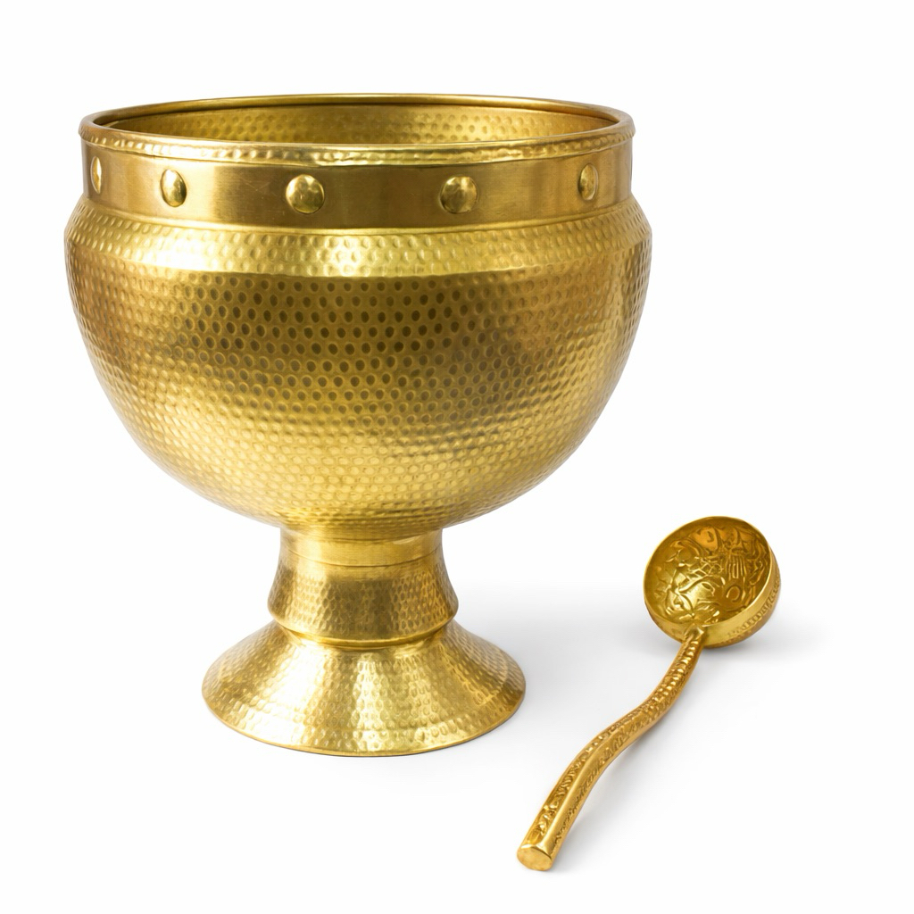 Gentong siraman bahan kuningan adat jawa