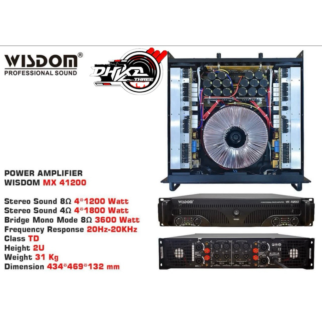 POWER WISDOM MX 41200 CLASS TD 4 CHANNEL ORIGINAL / Power Wisdom Mx 41200 Class TD 4 Channel origina