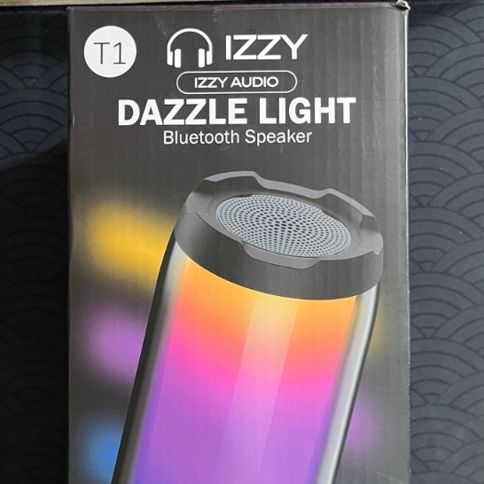 IZZY T1 Wireless Bluetooth Speaker Portable RGB LED – Like New (Open Box)