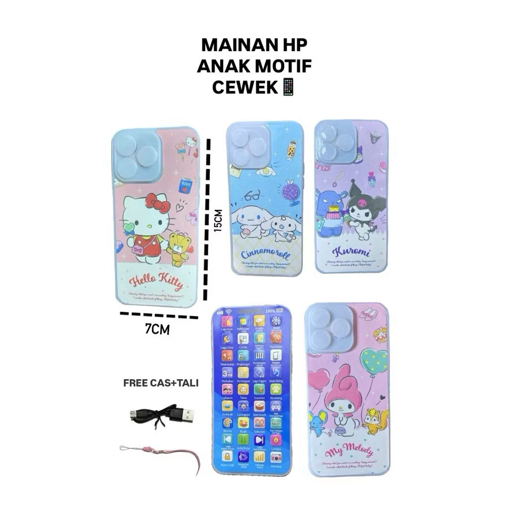 New Deals Mainan Telepon Hp Iphone Anak 28 / 36 Tombol Anak Mainan Smart Hp Anak Anak Mainan Suara
