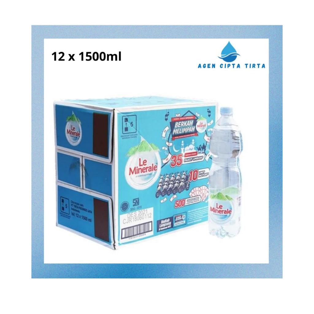 Le Mineral Botol 1500ml 1 Dus isi 12 Pcs Air Mineral Le Mineral Botol Air Minum Ukuran Besar leminer