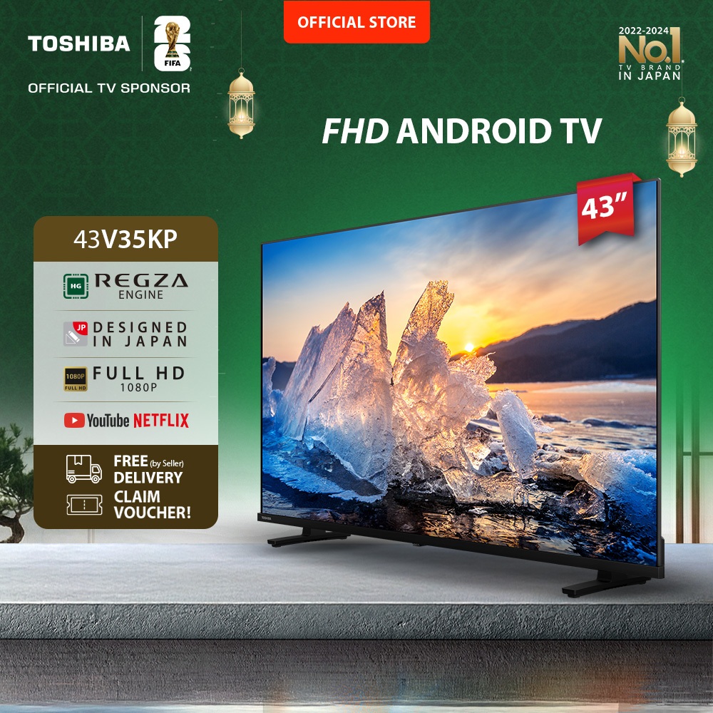[FHD Google TV] [FREE BRACKET] Toshiba TV 43" FHD Google TV - Google Assistant Netflix Disney+ Youtu