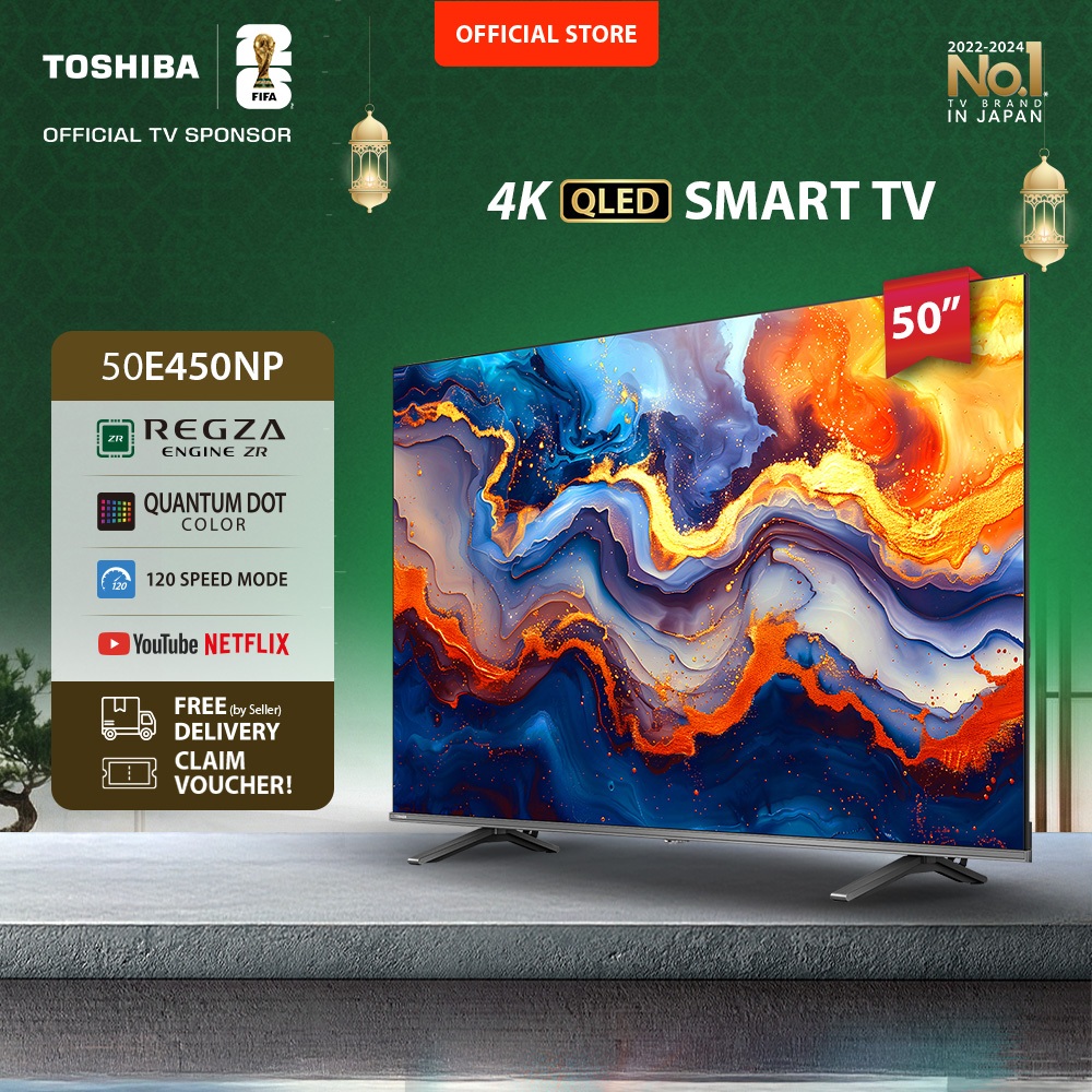 [KHUSUS ONLINE] Toshiba TV 50" 4K UHD Smart TV - Regza ZR Quantum Dot QLED Dolby Vision Atmos HDR10+