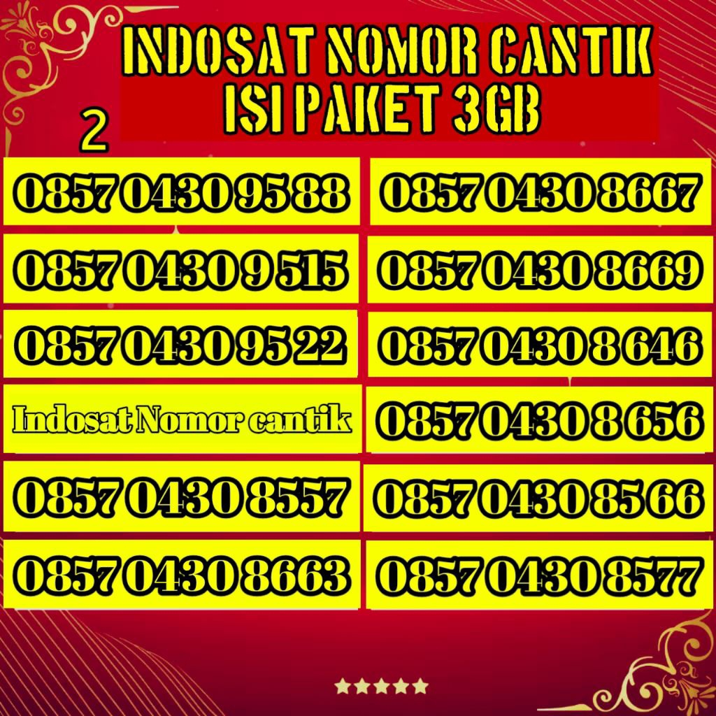 promo perdana Indosat IM3 Nomor cantik Isi paket 3gb
