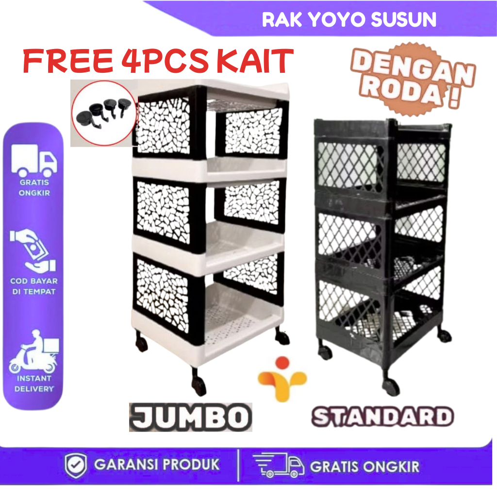 Rak Yoyo Serbaguna / Rak Serbaguna roda / RAK PLASTIK / Rak sepatu / Rak yoyo / Rak kosmetik