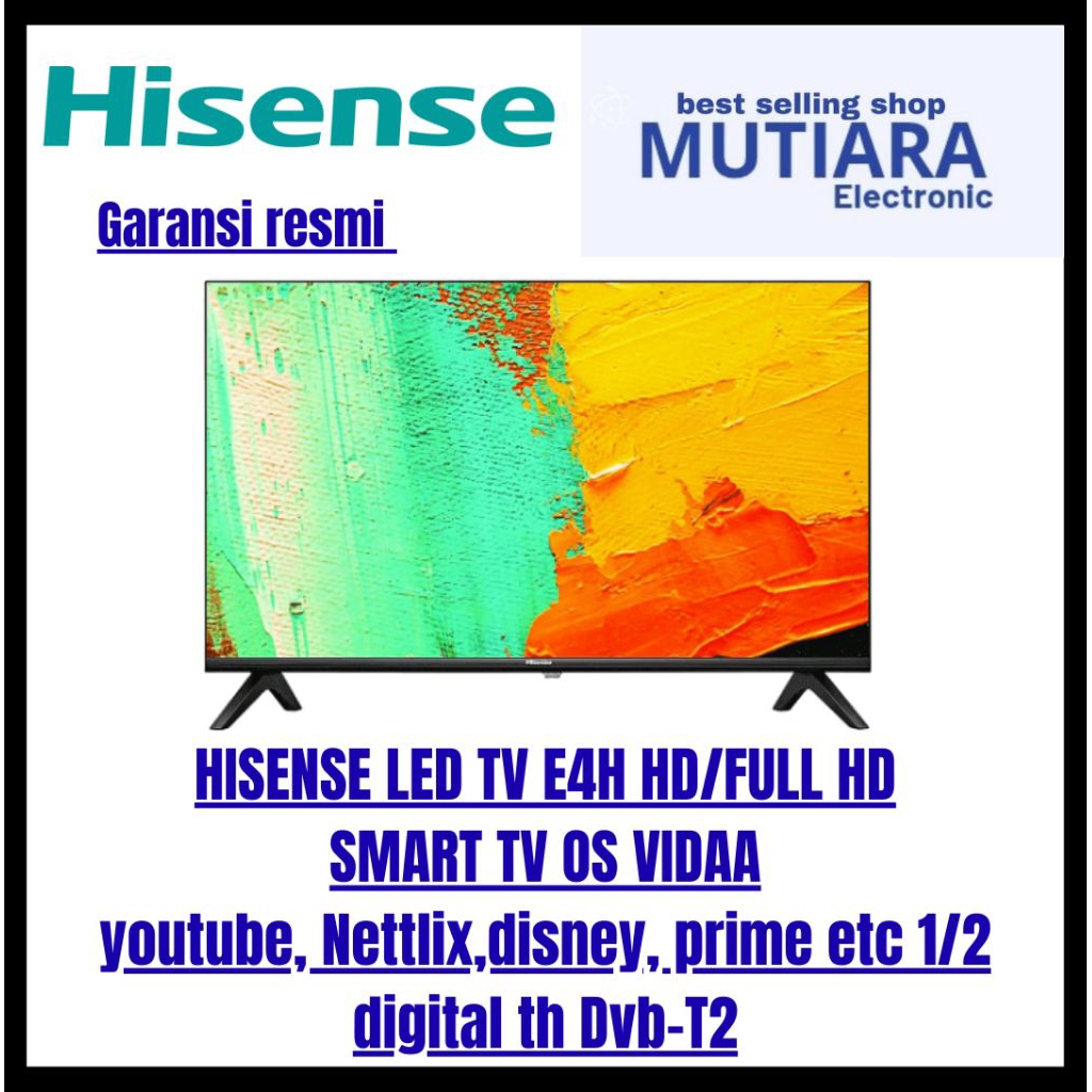 HISENSE 43E4H HD SMART TV BEZELESS 43 INCH