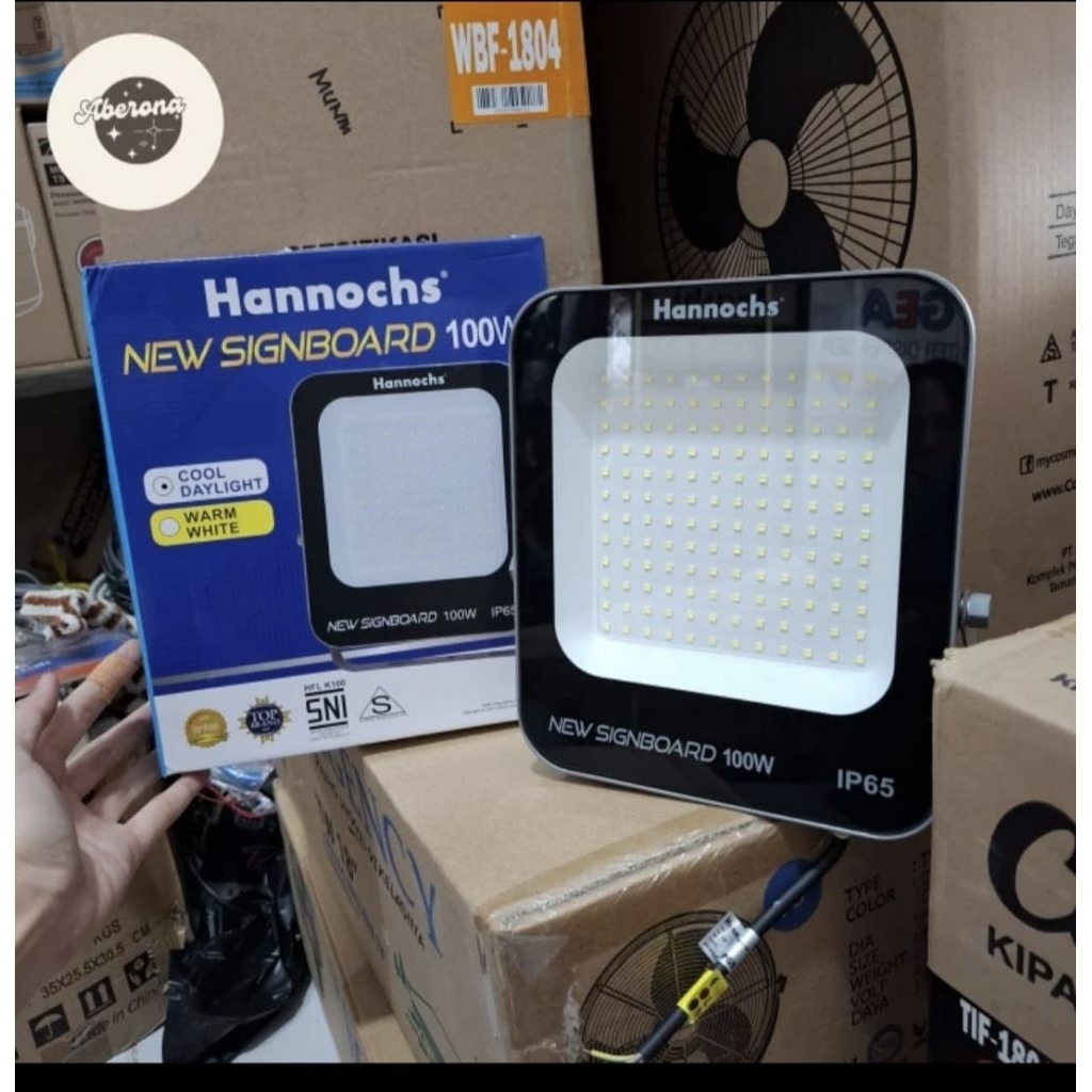 Lampu tembak Hannochs new signboard 100 watt cahaya putih lampu tembak besar 100w 100watt
