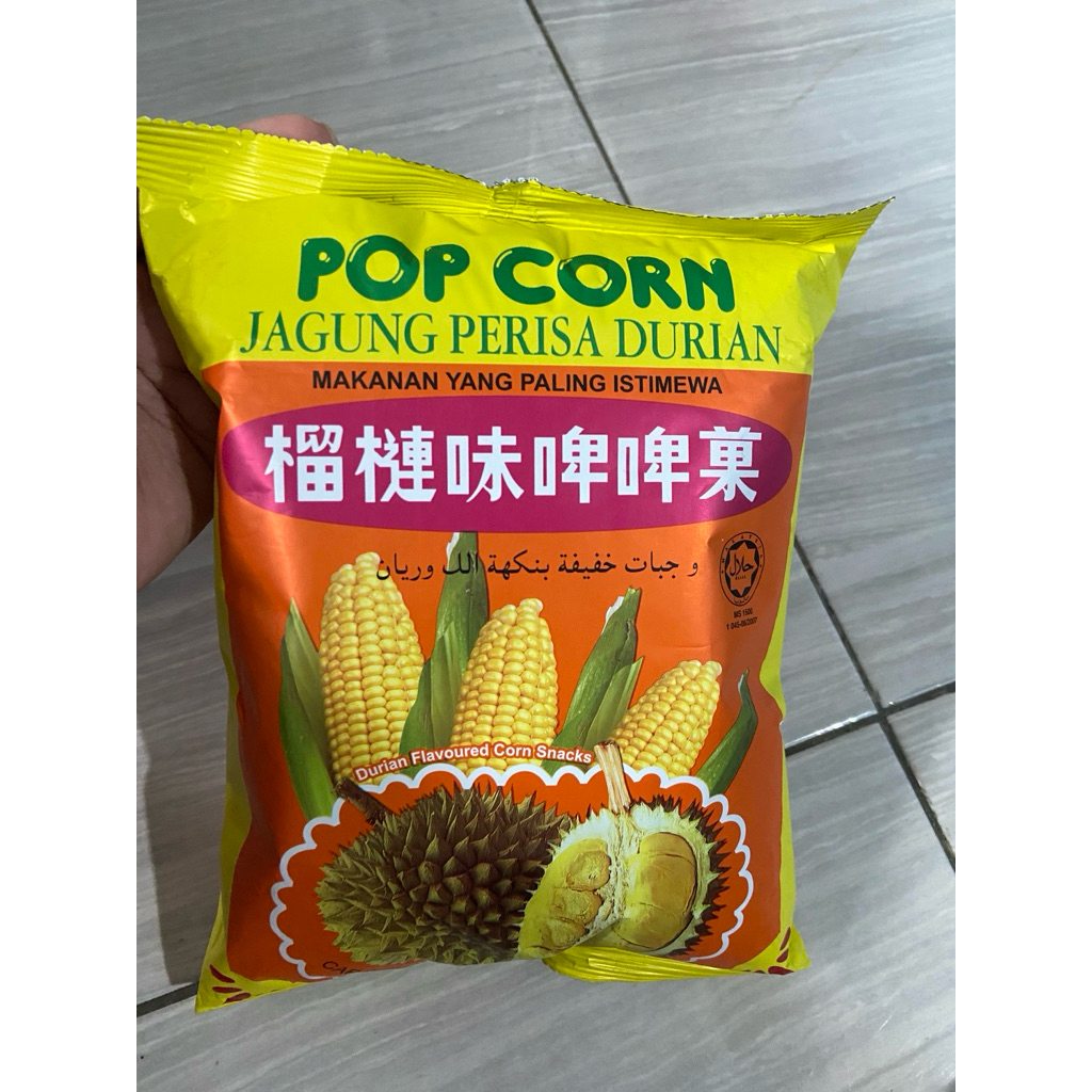 Popcorn Jagung rasa Durian Malaysia