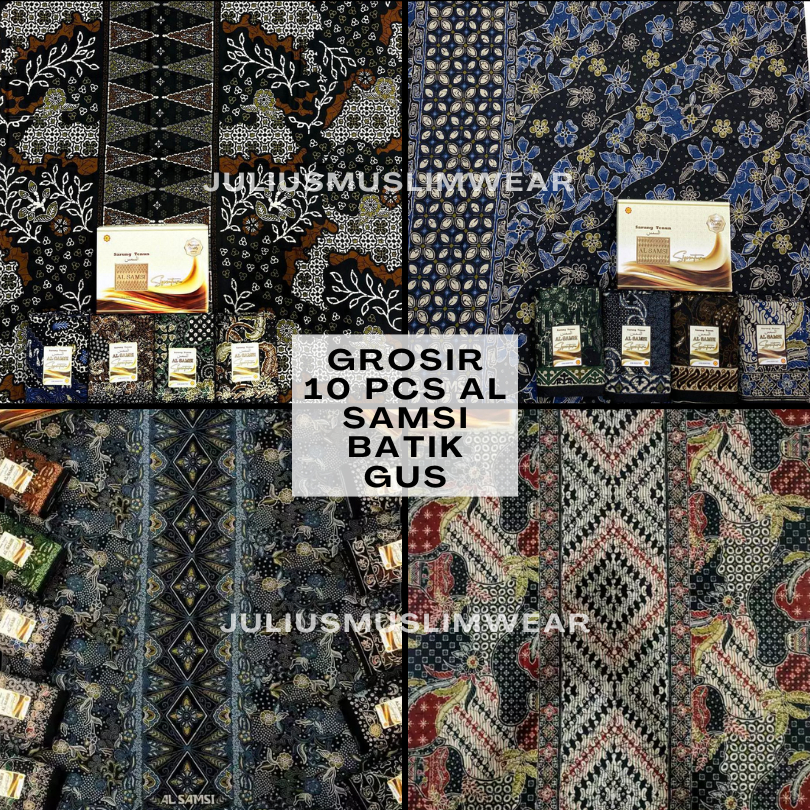 GROSIR 10 PCS SARUNG AL SAMSI DEWASA MOTIF GUS | AL SAMSI MOTIF BATIK