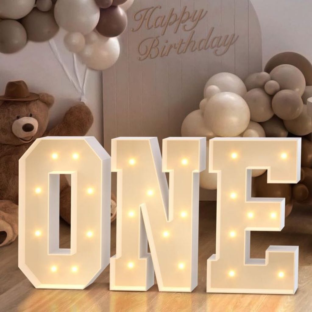 COSTOM huruf 3d decorasi+lampu