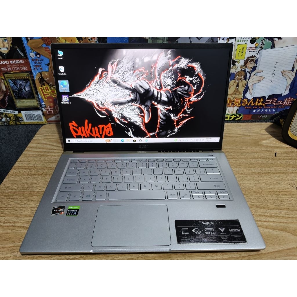 Acer swift X sfx14-41g Ryzen 5 5600u RTX 3050 Ram 16gb SSD 512 Layar FHD IPS 100% sRGB