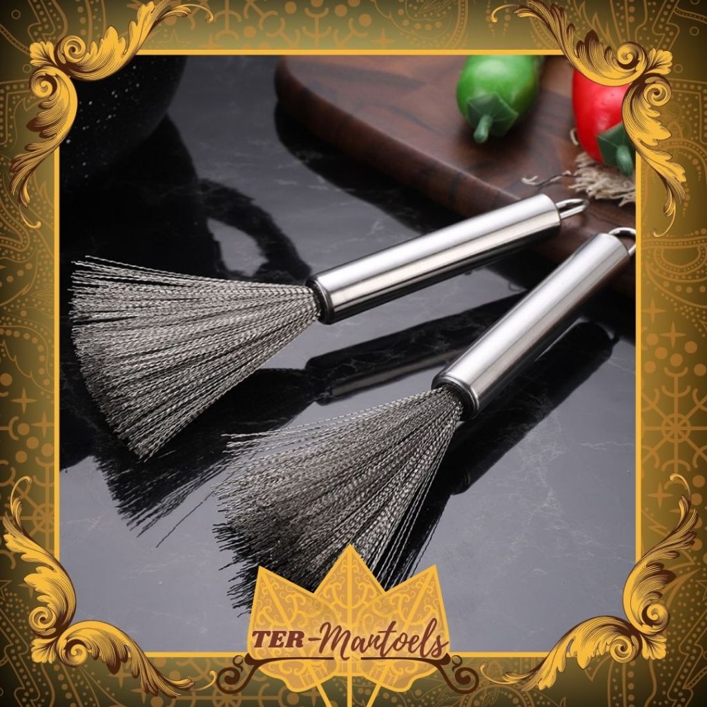 Sikat Wajan Bentuk Lidi Besi / Sikat Wajan Panci Dapur Serabut Besi / Sikat Besi