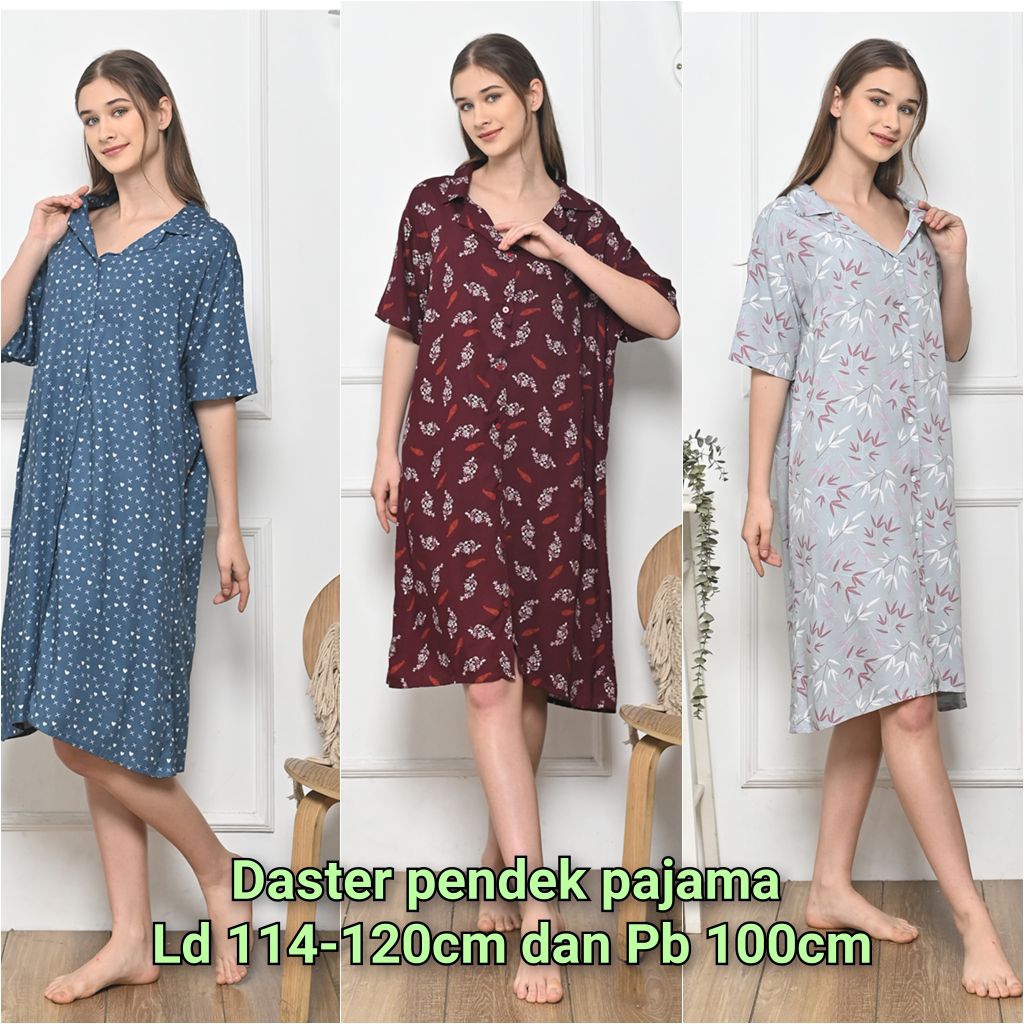 Daster Pendek Busui Full Kancing By Pajamadreams