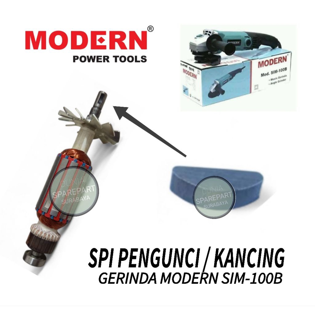 SPI PENGUNCI KANCING GEAR MESIN GERINDA MODERN SIM-100B / PENGGANJAL SEPI BULAN KANCINGAN GURINDA SI