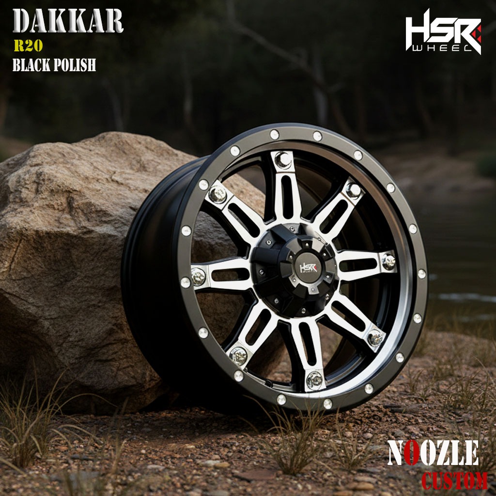 Velg Mobil Ring 20 Lubang 6 Pelek Mobil Terbaru HSR Type Dakkar Pelek Mobil Pajero Fortuner Everest 