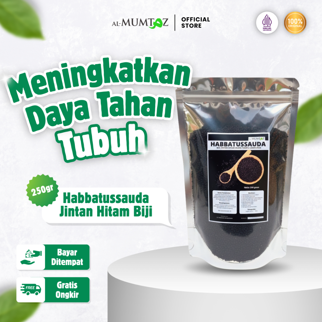 Habbatussauda 250gr Original Asli Biji Bubuk Kapsul Jintan Hitam Habbats 1kg Habbasyifa Suplemen Ext