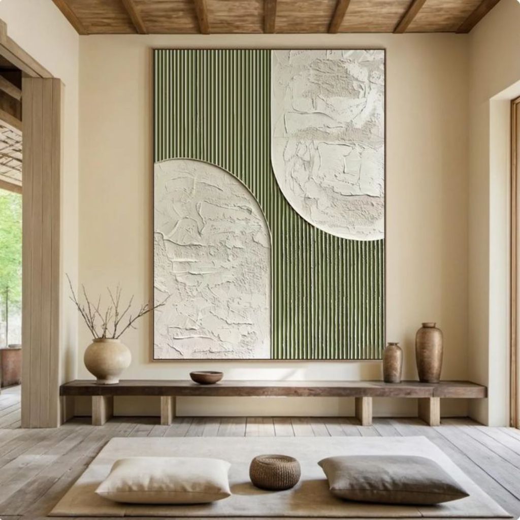 Lukisan Dinding Abstrak Timbul Aesthetic