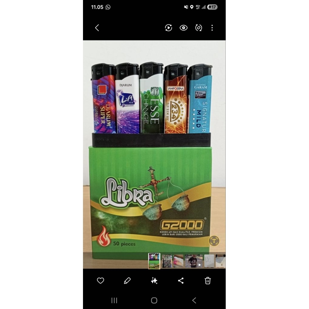 KOREK GAS MAGNET ROKOK G2000 LIBRA [ DUS ]