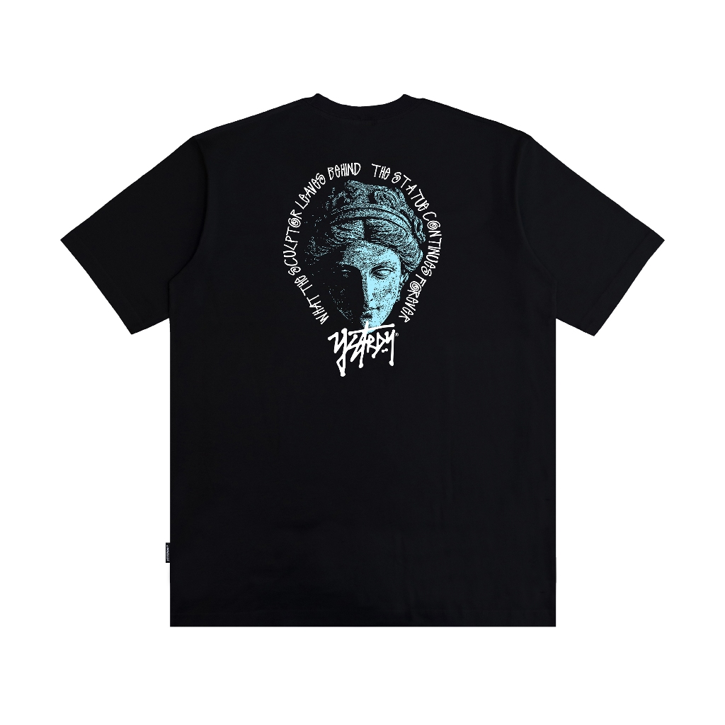 Yesterday – Baju Kaos Distro Pria Original T-Shirt Pria Cowok Keren Hitam Statue