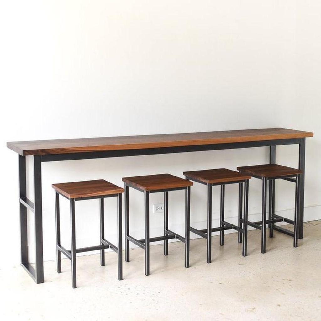 MKS-07 Meja kursi set industrial meja kursi cafe minimalis meja kayu mejabesi