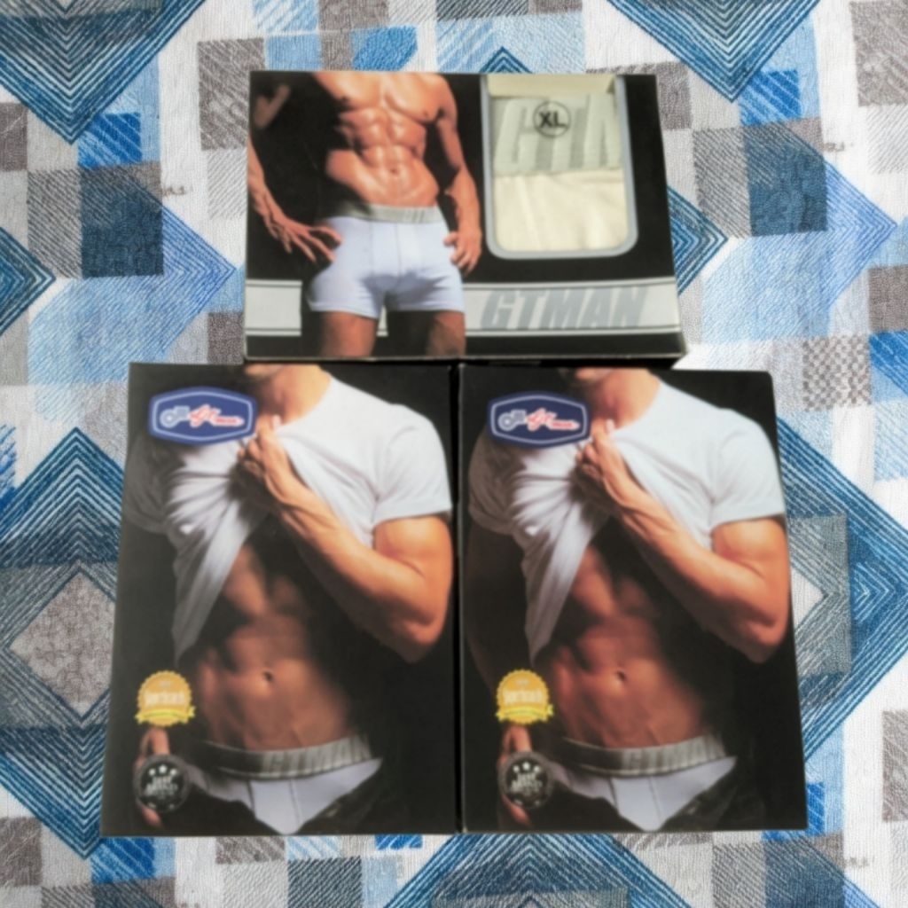 [iTQ] [Original] Gt Man GTV02 (Size XL) Celana Dalam Boxer Katun Putih Pria