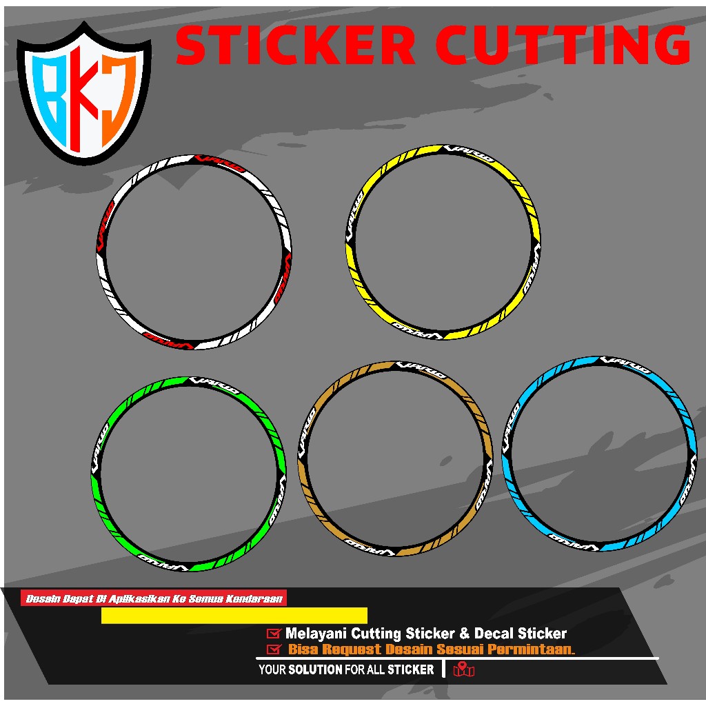 sticker velg motor honda vario/stiker variasi pelek honda vario