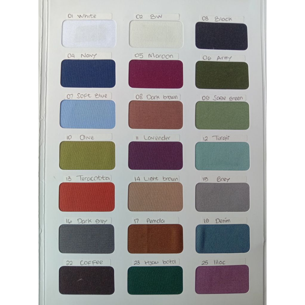 (0,5 METER) BAHAN KAIN FABRIC KATUN TOYOBO FODU / KAIN KATUN JEPANG POLOS