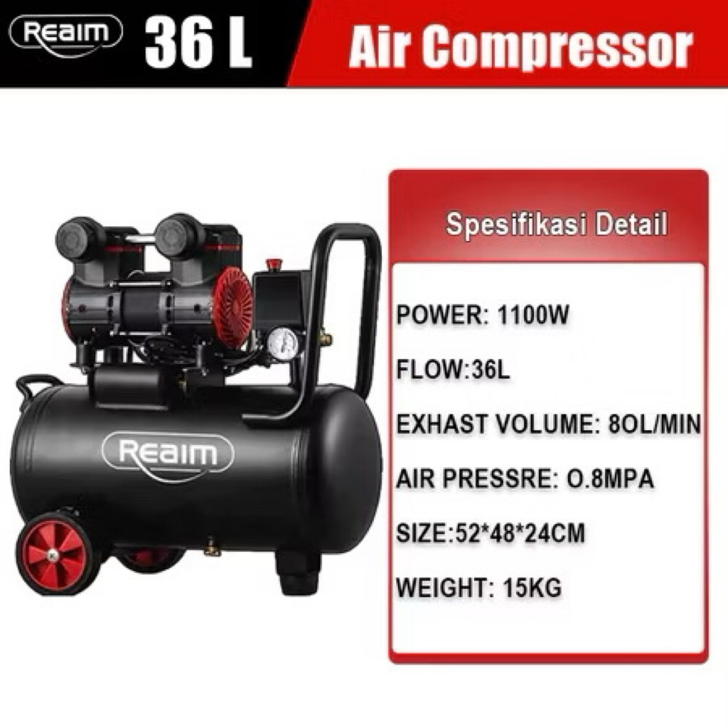 Kompresor Listrik Reim -36L 1100W 220 V aksesoris Mini