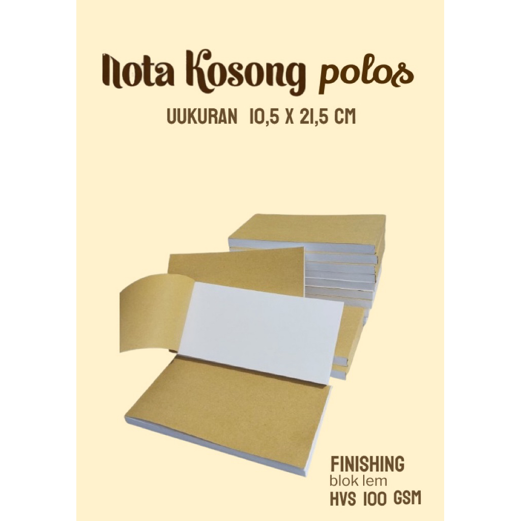 [Ready Stock] Nota 1/3 Isi 100 Lembar | Nota Bon Toko Kosongan Termurah