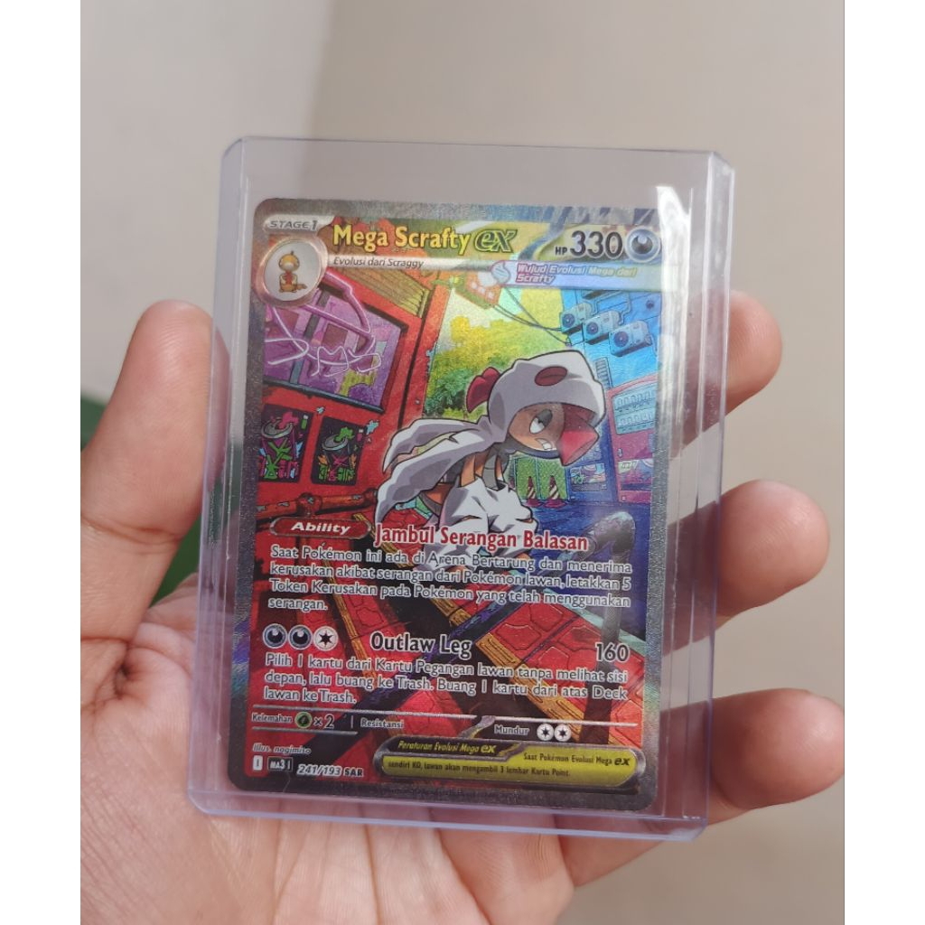 KARTU POKEMON SAR,SR,AR, (SAR MEGA SCRAFTY EX)