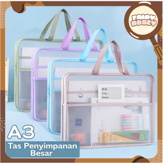 ST005 Tas Dokumen A3 Besar Map Dokumen File Folder Kapasitas Besar Tas Penyimpanan Serbaguna