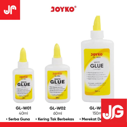 JOYKO WHITE GLUE LIQUID GL-W01 ~ W03 / LEM GLU PUTIH CAIR KERTAS JOYKO