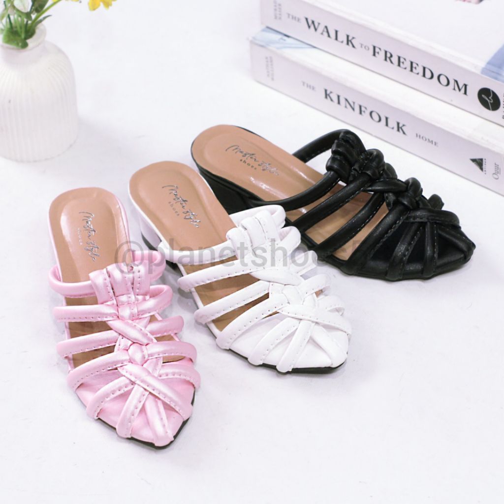 PLANET - RM01 [SIZE 31/35] Sandal Selop Anak Perempuan Tanggung / Heels Pesta Fashion Anak Slip-On
