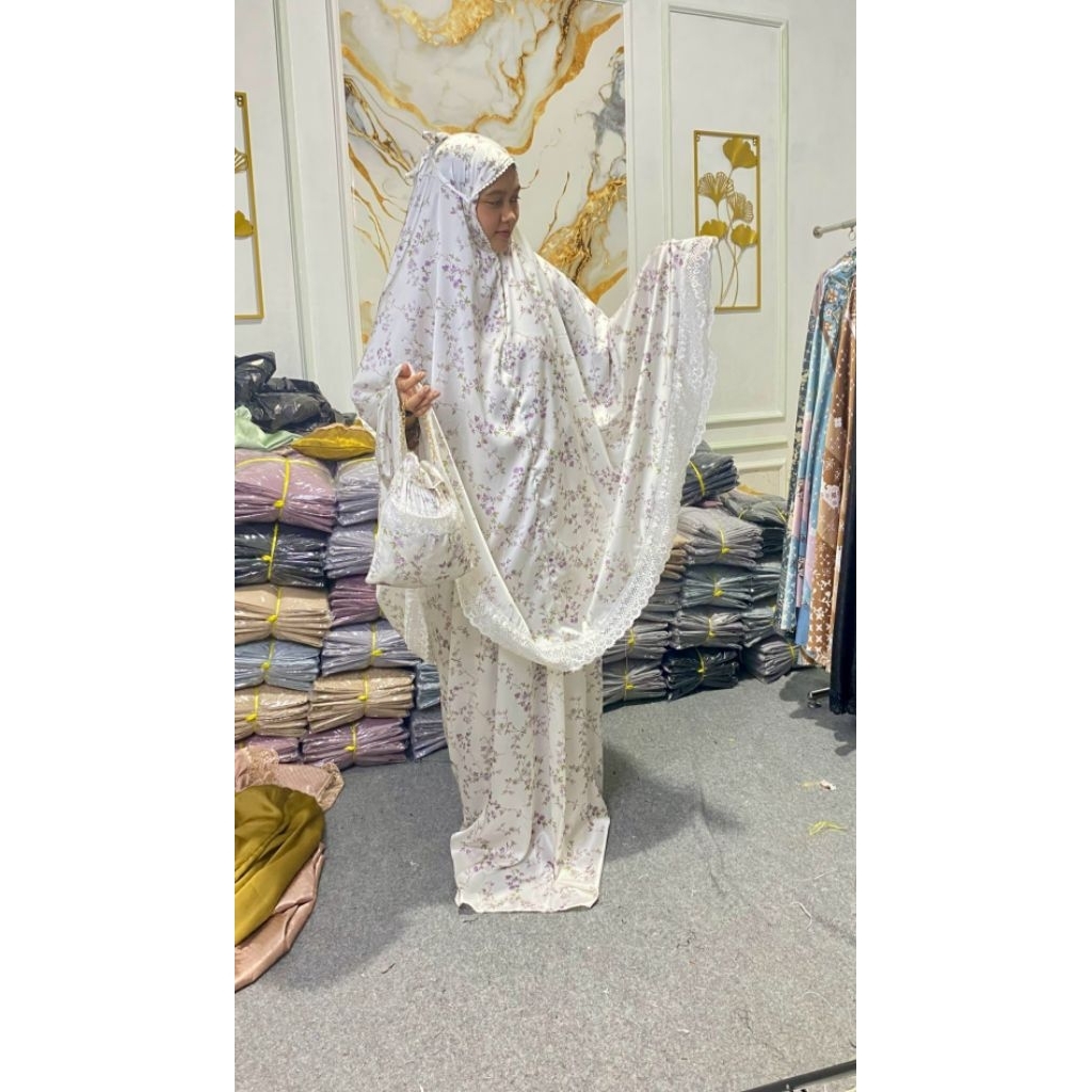 Mukena Armani silk Motif