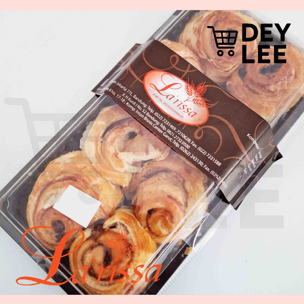 LARISSA Puff Pastry Cinnamon Roll per 1 pak isi 8 pcs Fresh Halal Bandung