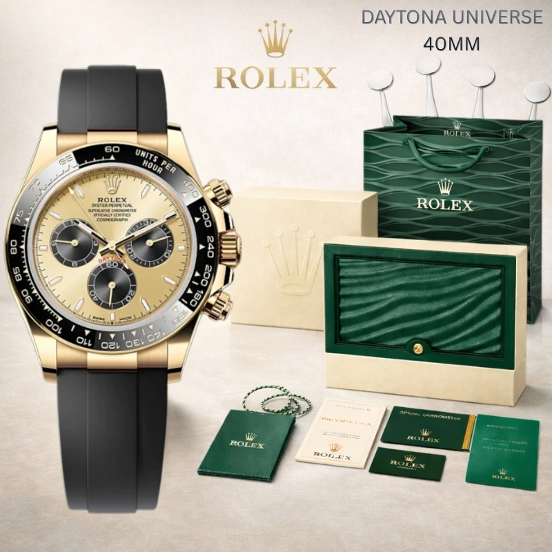 [Garansi lima tahun] 100% asli ROLEX jam tangan pria Cosmograph Daytona M126518LN-0048 40mm mesin ja