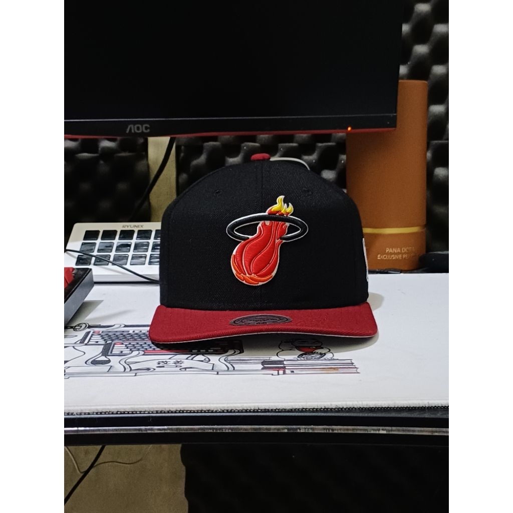 topi nba mitchell&ness miami heat second